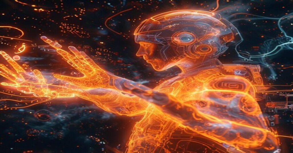 ...Ingeniero de IA holográfico optimizando estrategias de valor para freelancers creativos en un entorno de espacio profundo.