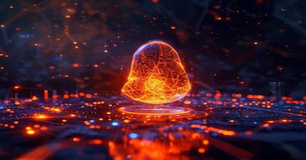 ...Ingeniero de IA en holograma naranja manipula métricas de Growth Hacking y Lean Startup en un entorno espacial futurista...