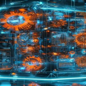 Máquina de crecimiento galáctico procesando contactos periodísticos para una estrategia PR efectiva en startups.