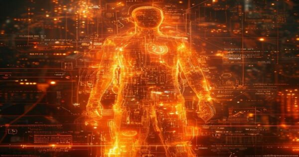 ...**Ingeniero de IA en holograma naranja analiza modelos mentales para campañas de marketing, evitando falacias y optimizando estrategias.**